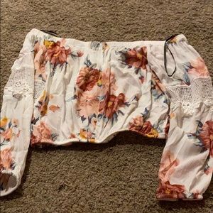 Off the shoulder crop top